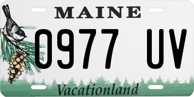 ME license plate 0977UV