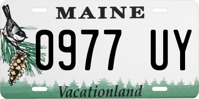 ME license plate 0977UY