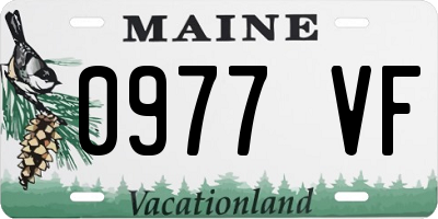 ME license plate 0977VF