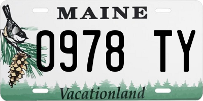 ME license plate 0978TY