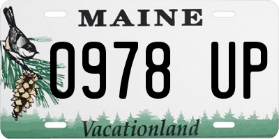 ME license plate 0978UP