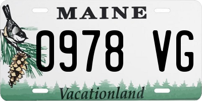 ME license plate 0978VG