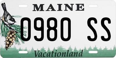 ME license plate 0980SS