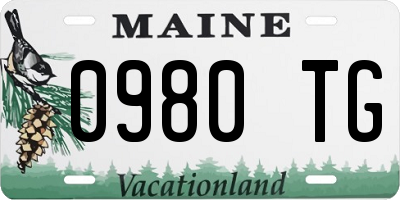 ME license plate 0980TG