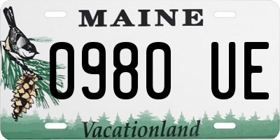 ME license plate 0980UE