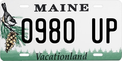 ME license plate 0980UP