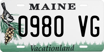 ME license plate 0980VG