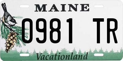 ME license plate 0981TR