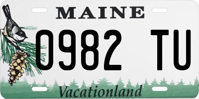 ME license plate 0982TU