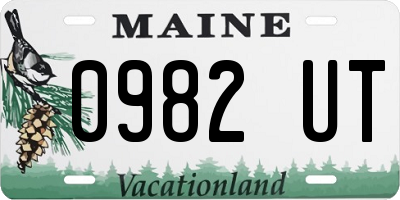 ME license plate 0982UT