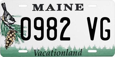 ME license plate 0982VG