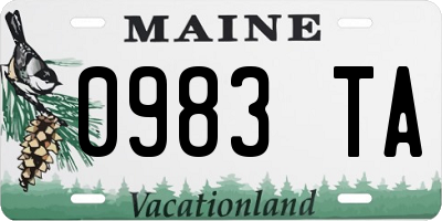 ME license plate 0983TA