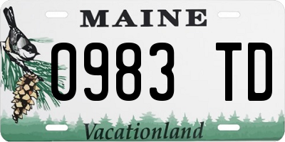 ME license plate 0983TD