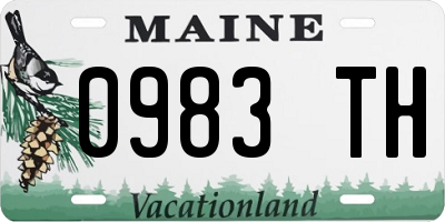 ME license plate 0983TH