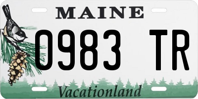 ME license plate 0983TR