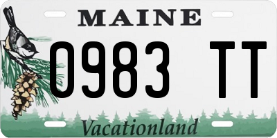 ME license plate 0983TT