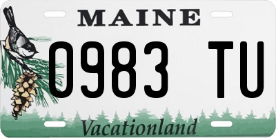 ME license plate 0983TU