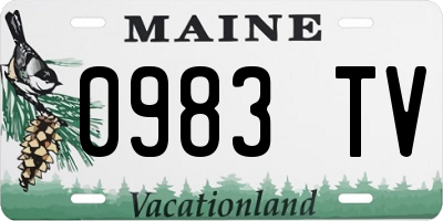 ME license plate 0983TV