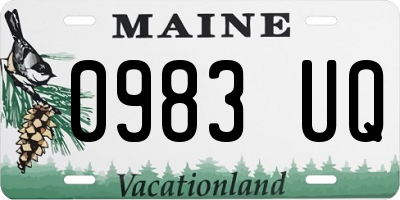 ME license plate 0983UQ
