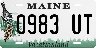 ME license plate 0983UT