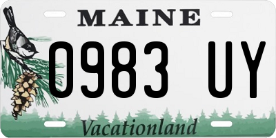 ME license plate 0983UY
