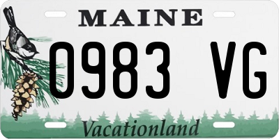 ME license plate 0983VG