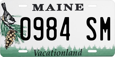 ME license plate 0984SM