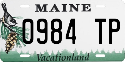 ME license plate 0984TP