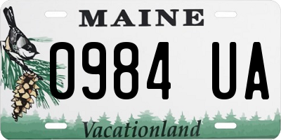 ME license plate 0984UA