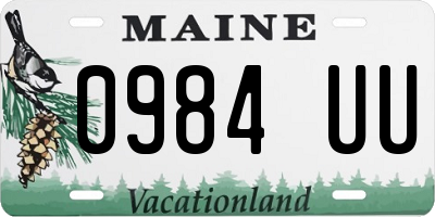 ME license plate 0984UU