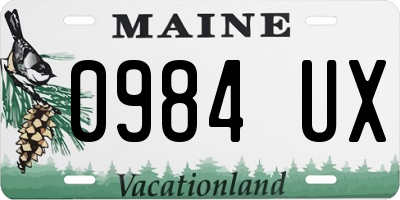 ME license plate 0984UX