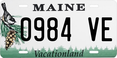 ME license plate 0984VE