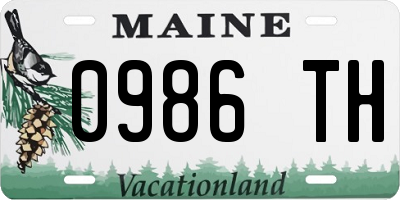 ME license plate 0986TH