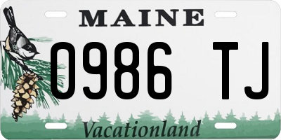 ME license plate 0986TJ