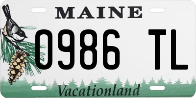 ME license plate 0986TL