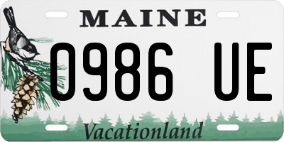 ME license plate 0986UE