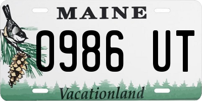 ME license plate 0986UT