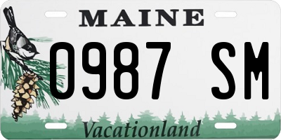 ME license plate 0987SM