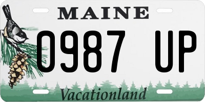 ME license plate 0987UP