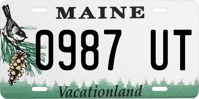 ME license plate 0987UT