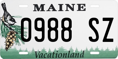 ME license plate 0988SZ