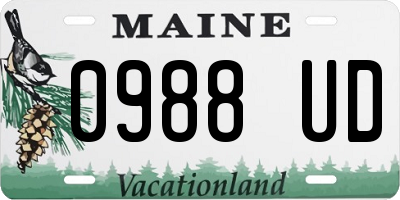 ME license plate 0988UD