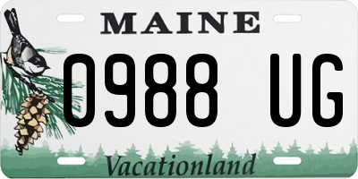 ME license plate 0988UG