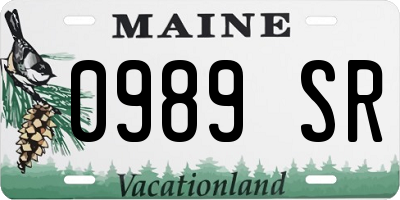 ME license plate 0989SR