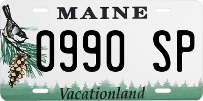 ME license plate 0990SP