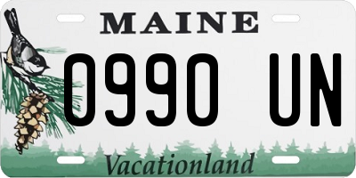 ME license plate 0990UN