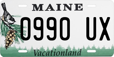 ME license plate 0990UX