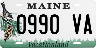 ME license plate 0990VA