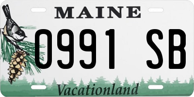 ME license plate 0991SB