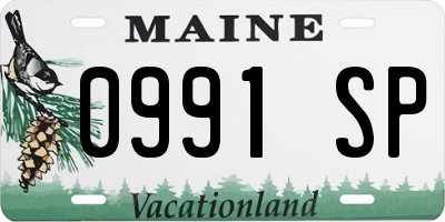 ME license plate 0991SP